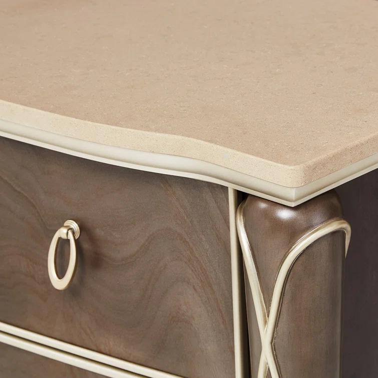 Villa Cherie Dresser and Mirror - Hazelnut
