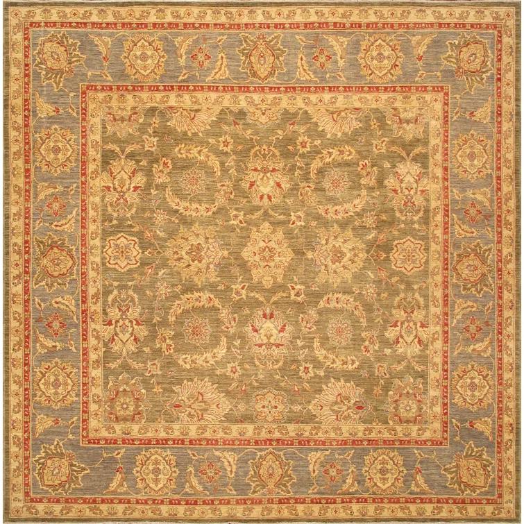 Pasargad Denver One-of-a-Kind 9'10" New Age Square Wool Area Rug in