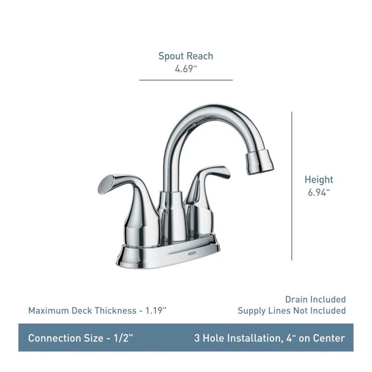 Idora Centerset Bathroom Faucet with Drain Assembly