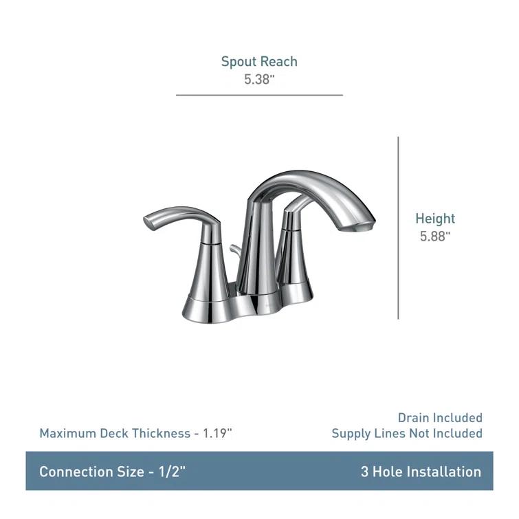 Glyde Standard Centerset Bathroom Faucet