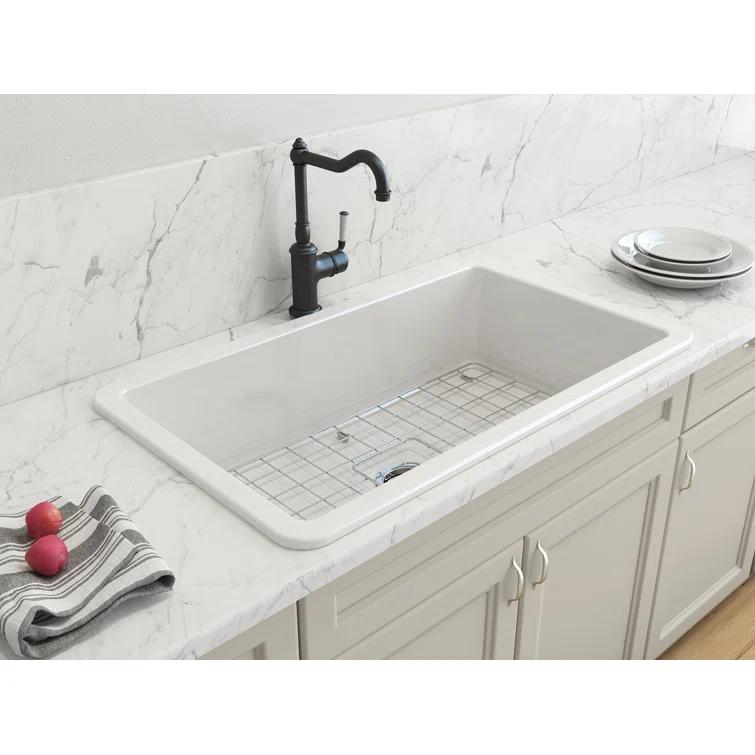 BOCCHI 1362-001-0120 Sotto 32'' L Undermount Fireclay Kitchen Sink