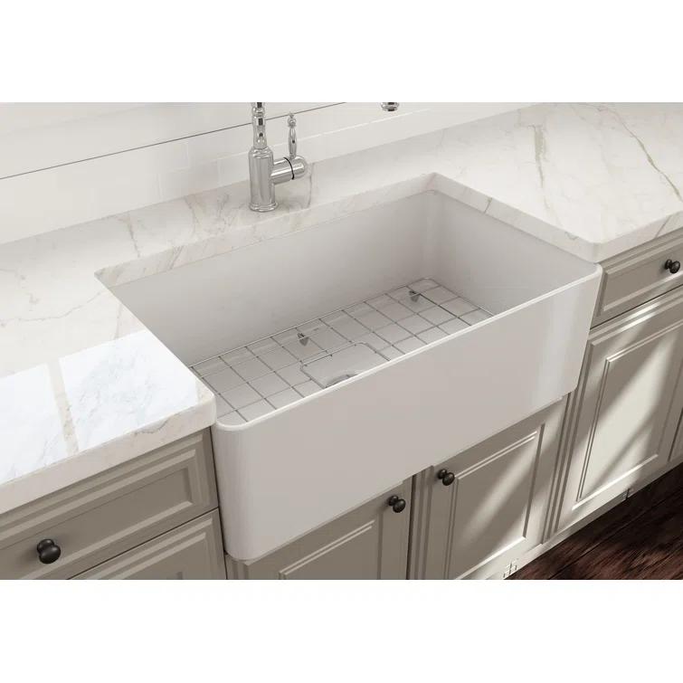 Aderci 30'' L Farmhouse Apron-Front Fireclay Kitchen Sink