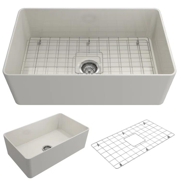 Aderci 30'' L Farmhouse Apron-Front Fireclay Kitchen Sink