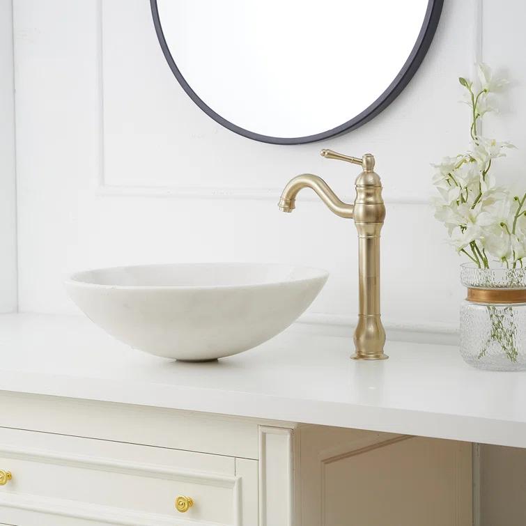 VIBRANTBATH 9310-BG Vessel Sink Faucet Single-handle Bathroom Faucet with Drain Assembly