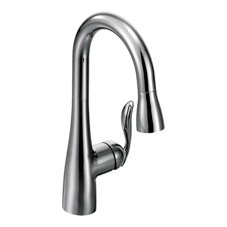 Moen Arbor One Handle Pulldown Kitchen Faucet Featuring Power Boost and Reflex