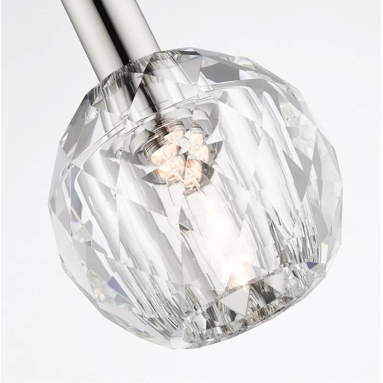 Lighting Lumens 1 - Light Single Globe Pendant with Crystal Accents | Wayfair