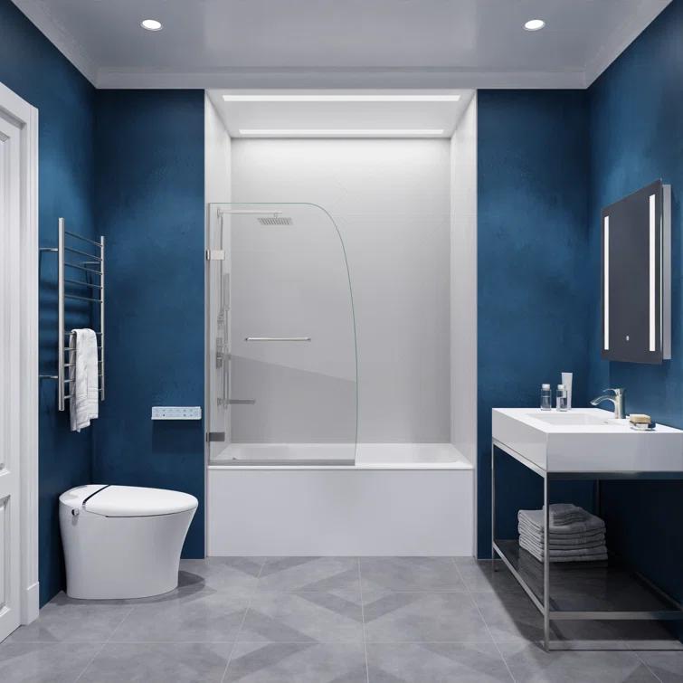 Consort 72" H Hinged Frameless Shower Door
