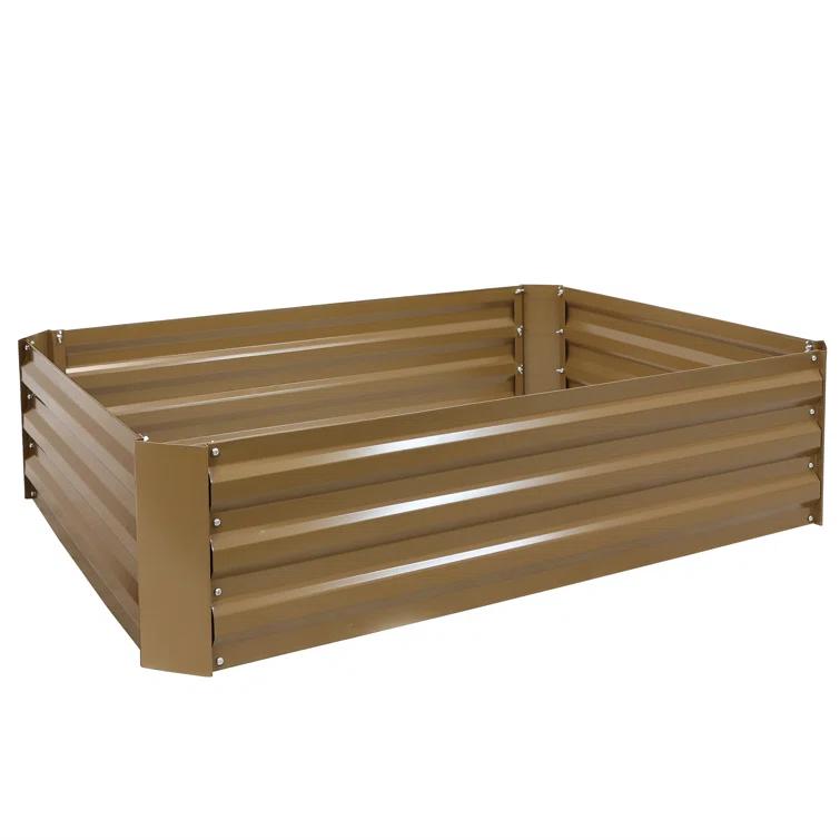 Ippolito Rectangular Galvanized Steel Raised Garden Bed