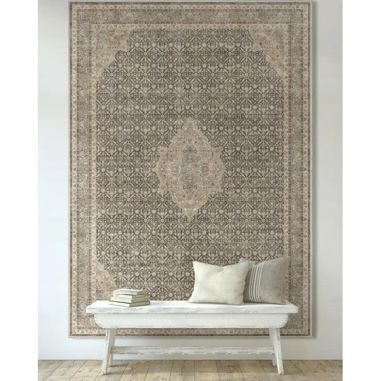 Asha Lilith Vintage Oriental Kilim Gray/Beige Rug