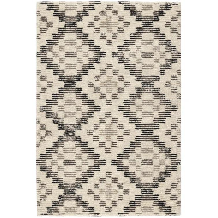 Diamond Cove Black Hand Tufted Wool Rug