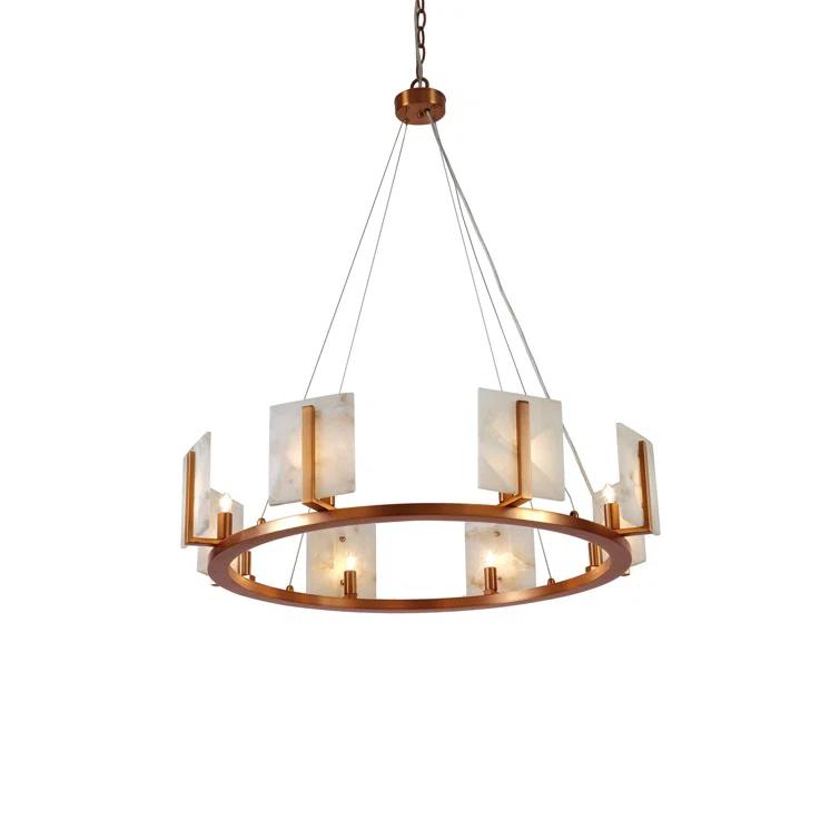 Halo 8 - Light Dimmable Wagon Wheel Chandelier