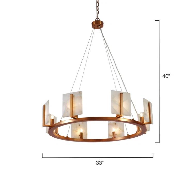 Halo 8 - Light Dimmable Wagon Wheel Chandelier