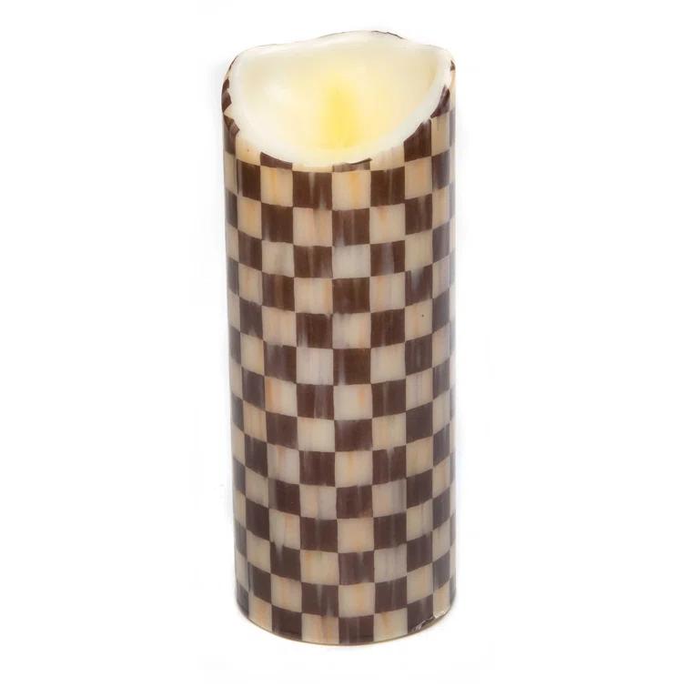 MacKenzie-Childs Courtly Check® Flicker 3 AA Pillar Candle