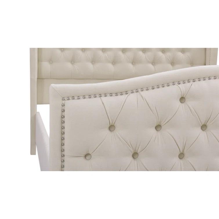 Coleman Upholstered Wingback Bed
