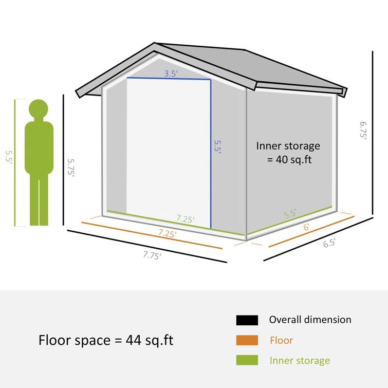 11 ft. W x 13 ft. D Stainless Steel Tool Shed