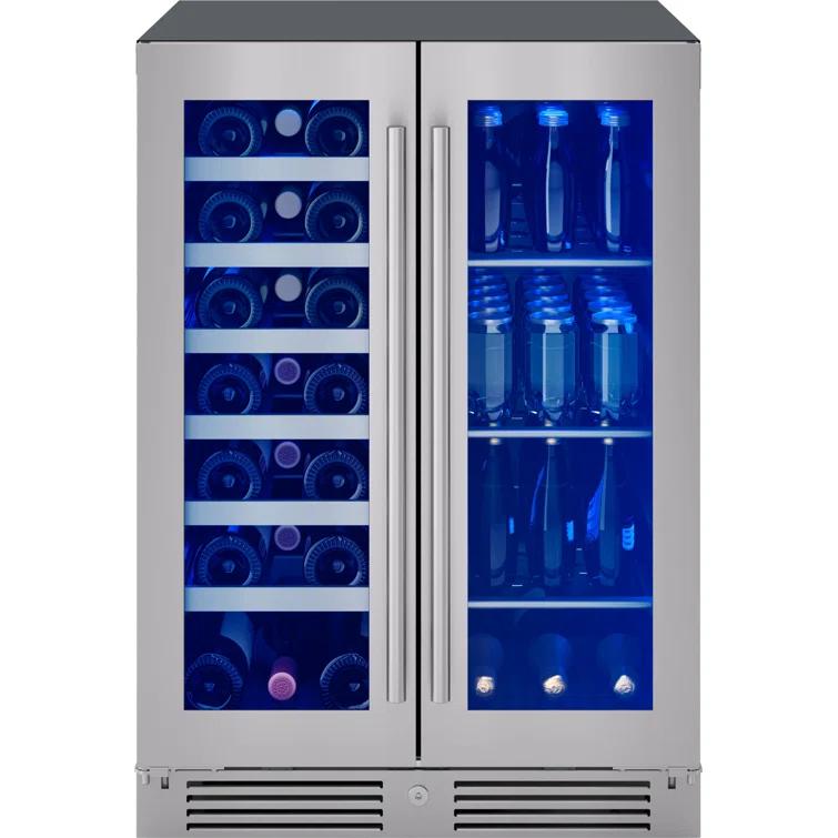 Zephyr Zephyr Presrv 24" 21-Bottle and 64-Can Dual Zone Wine and Beverage Cooler