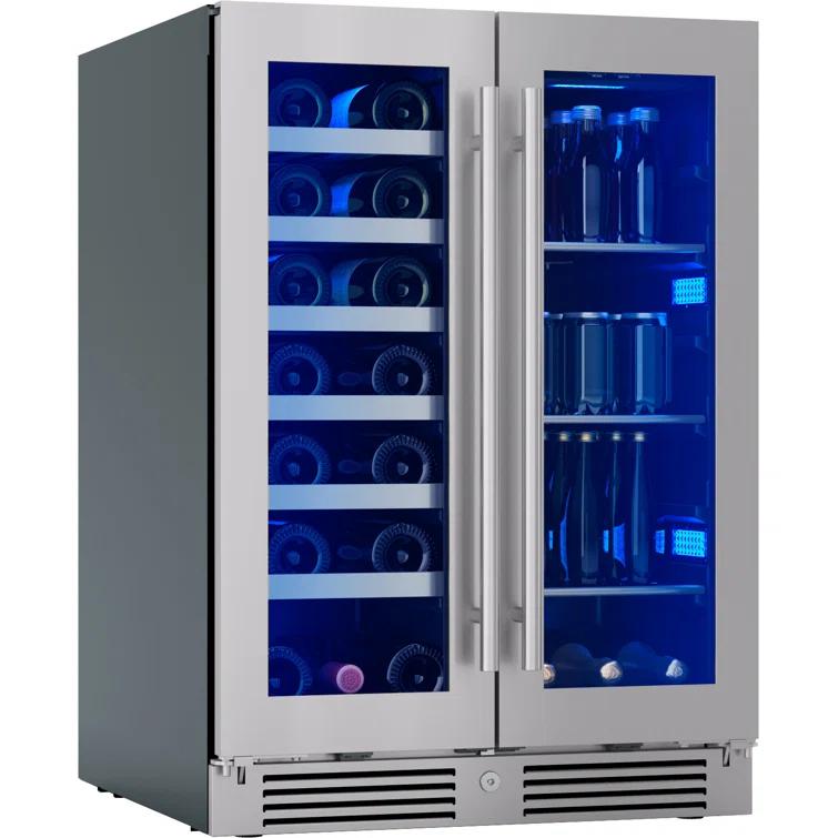 Zephyr Zephyr Presrv 24" 21-Bottle and 64-Can Dual Zone Wine and Beverage Cooler