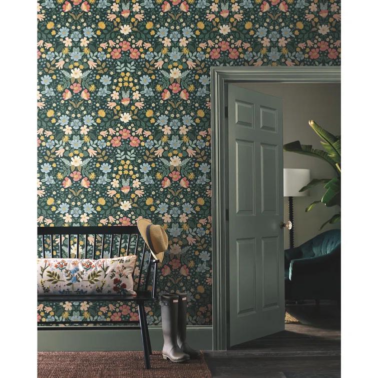 Bramble Garden 20" L x 27" W Peel and Stick Wallpaper Roll