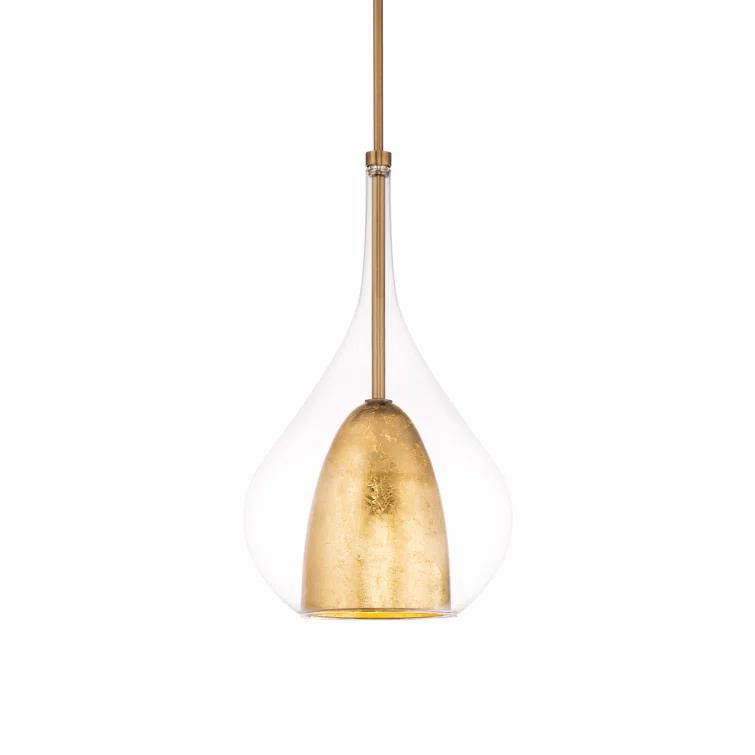 Modern Forms Helios 1 - Light Gold Leaf/Aged Brass LED Single Pendant