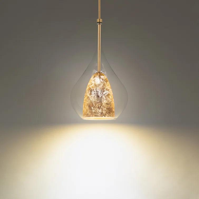 Modern Forms Helios 1 - Light Gold Leaf/Aged Brass LED Single Pendant