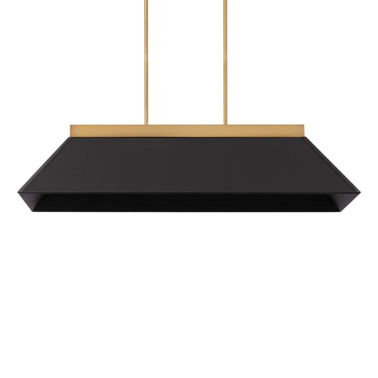 Bentley 1 - Light Black/Aged Brass LED Pool Table Lights Pendant