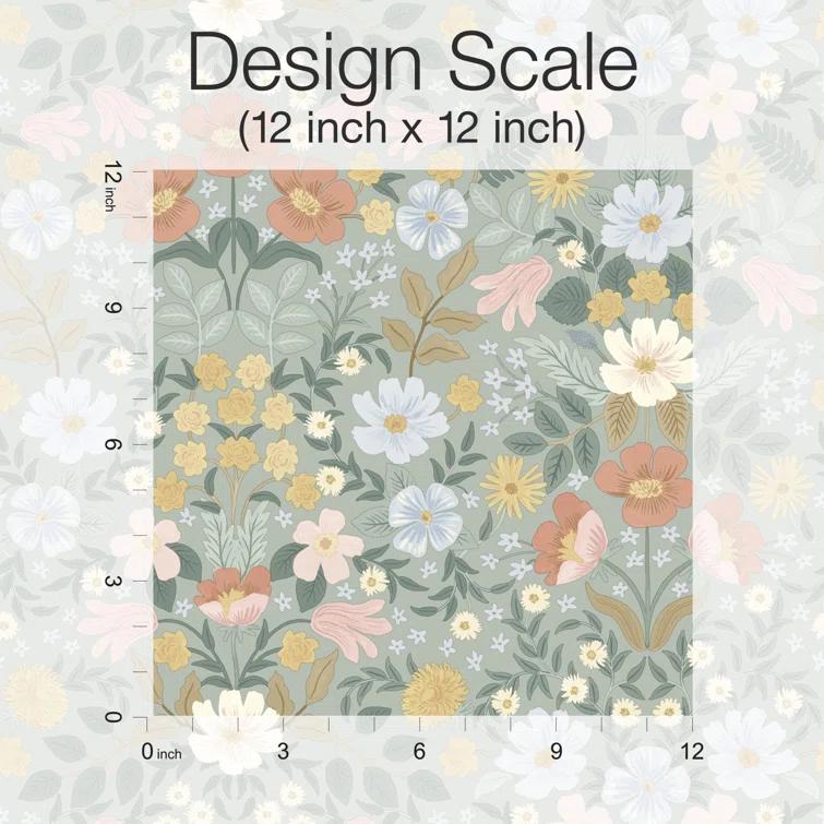 Bramble Garden 20" L x 27" W Peel and Stick Wallpaper Roll