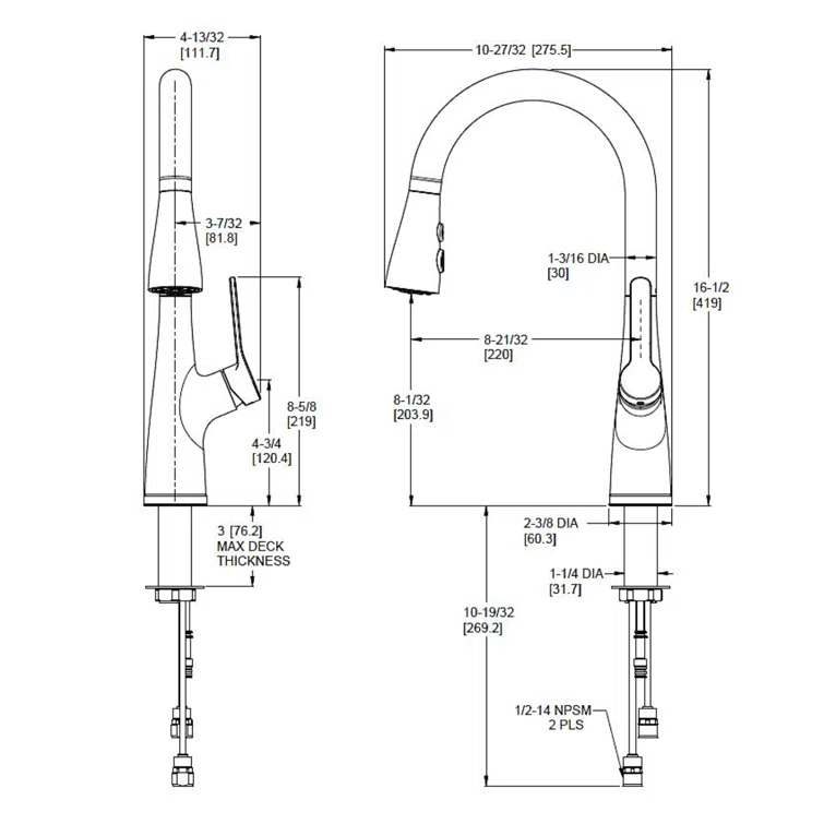 Neera Pull Down Single Handle Kitchen Faucet