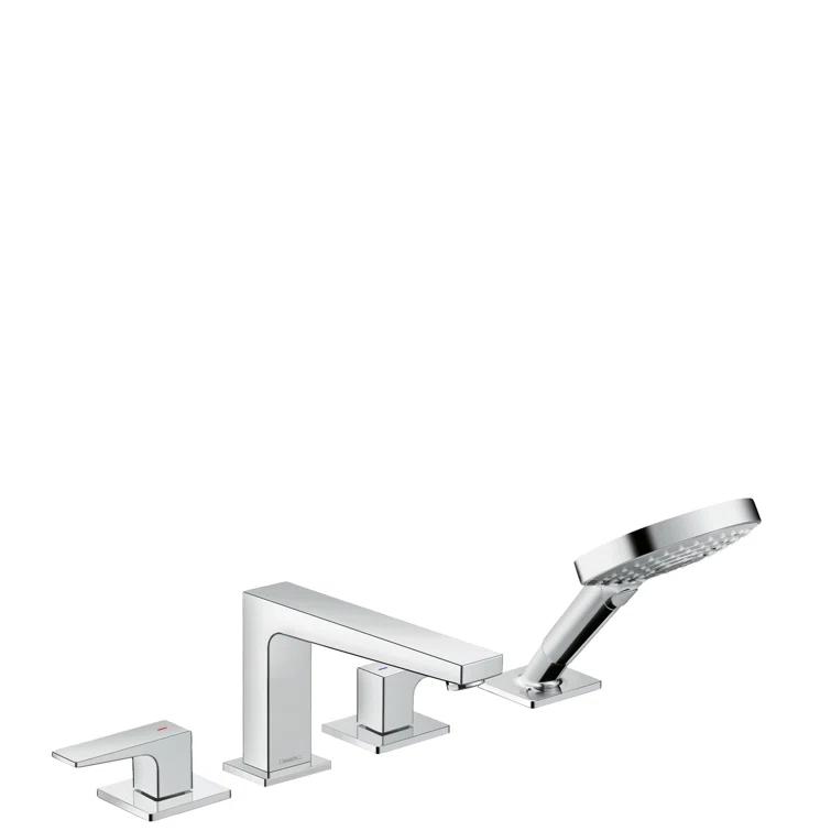 Metropol 4-Hole Roman Tub Set Trim With Lever Handles and 1.75 GPM Handshower Trim Set Only