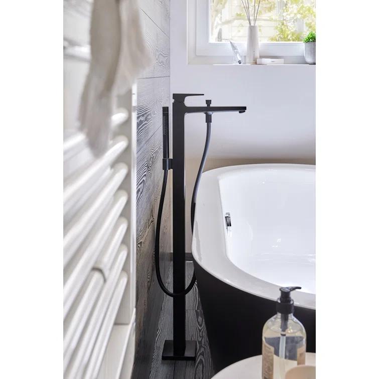 Metropol Freestanding Tub Filler Trim with Lever Handle and 1.75 GPM Handshower Trim Set Only