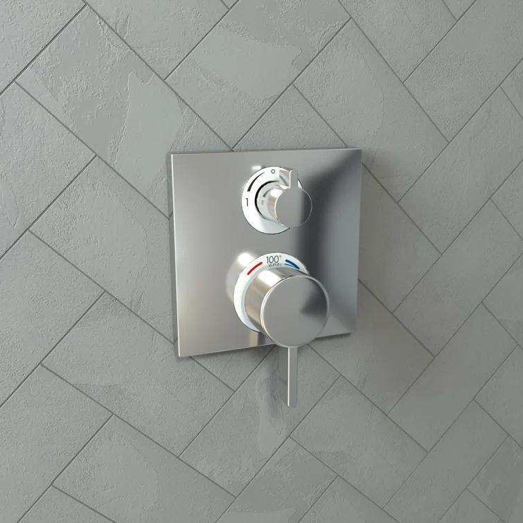 Ecostat Square Temperature Memory Thermostatic Valve Trim