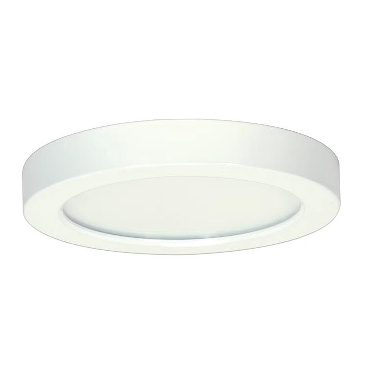 Brushed Nickel 7" Round LED Flush Mount Light