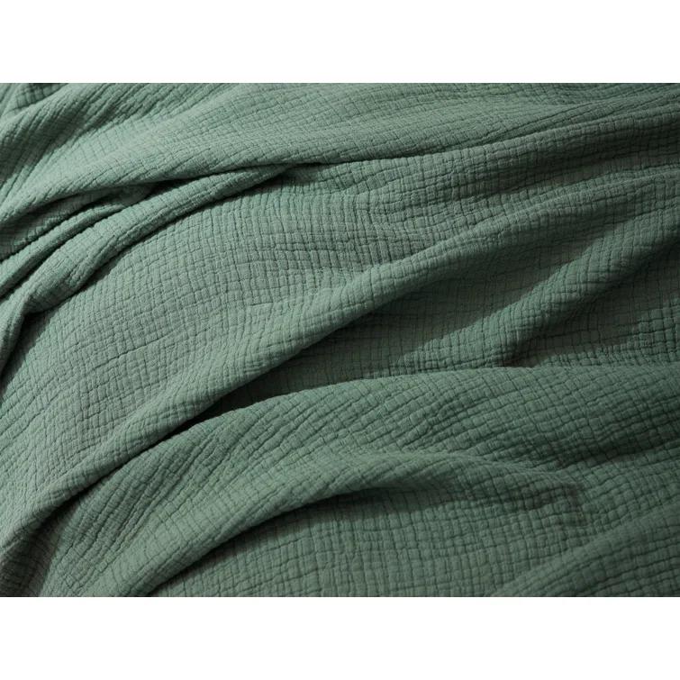 Coyuchi Topanga Matelasse Plain Weave / Muslin Throw Blanket