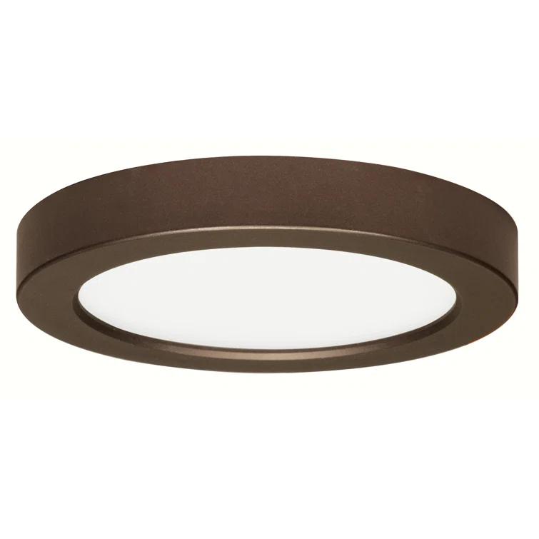 Brushed Nickel 7" Round LED Flush Mount Light