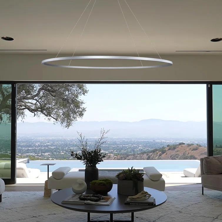 Tania 100-277V ETL Certified Integrated LED Height Adjustable Ring Chandelier