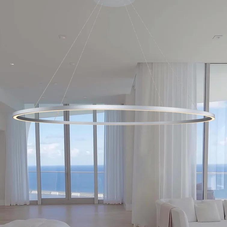 Tania 100-277V ETL Certified Integrated LED Height Adjustable Ring Chandelier