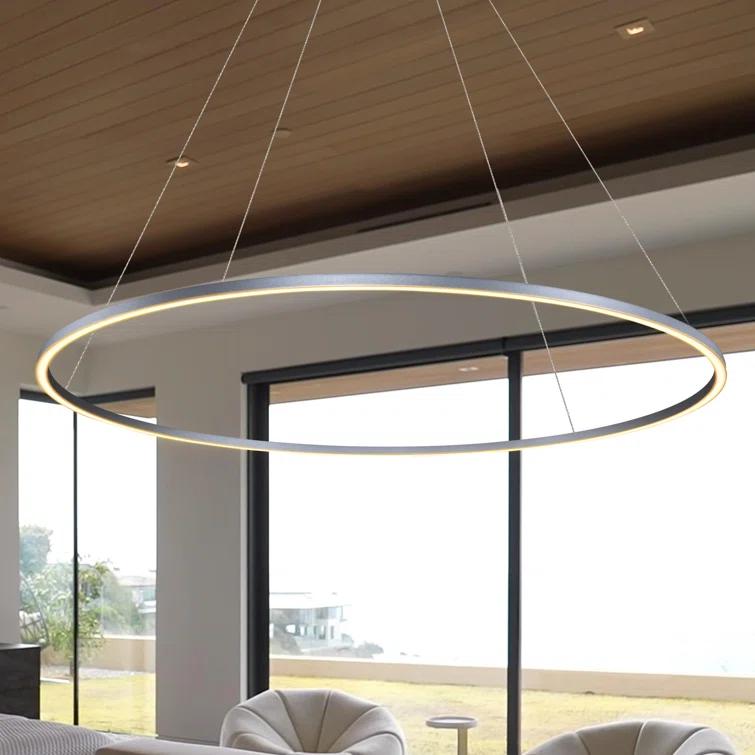 Tania 100-277V ETL Certified Integrated LED Height Adjustable Ring Chandelier