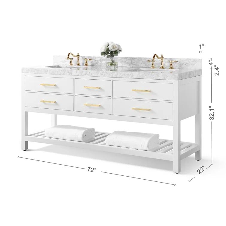 Carrie 72'' Double Bathroom Vanity