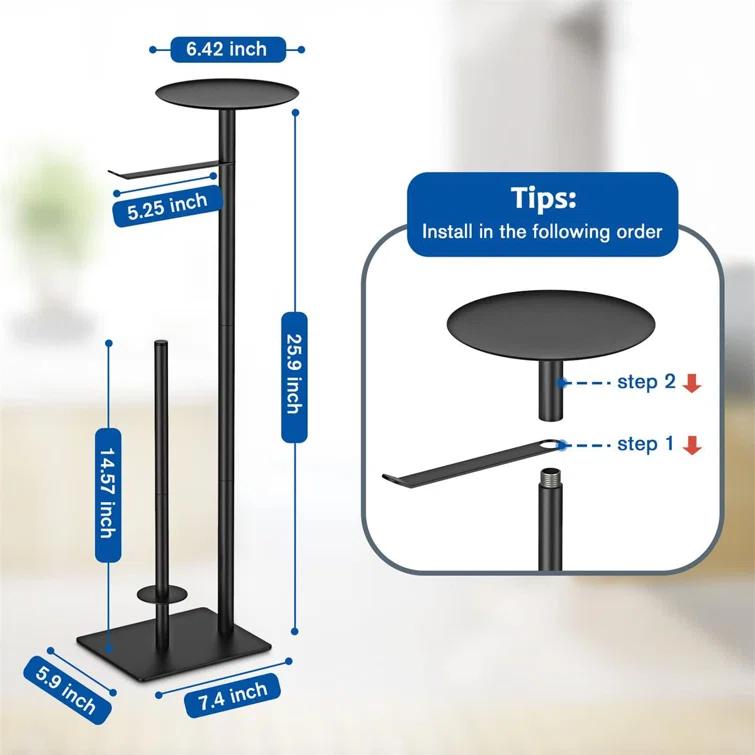 TOPEFIC HPA6LRTN02 Free Standing Toilet Paper Holder