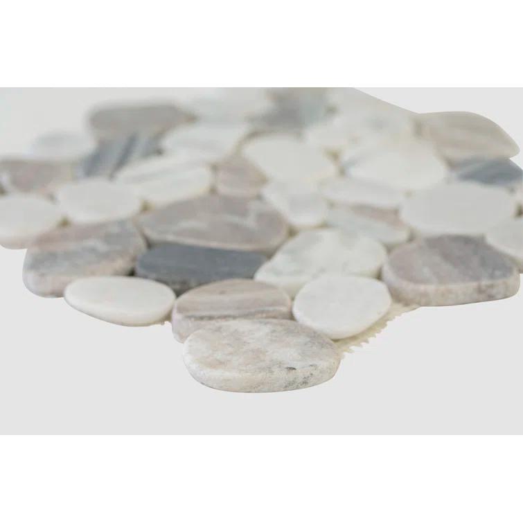 Ackland 12" x 12" Natural Stone Pebbles/Rocks Mosaic Floor & Wall Tile