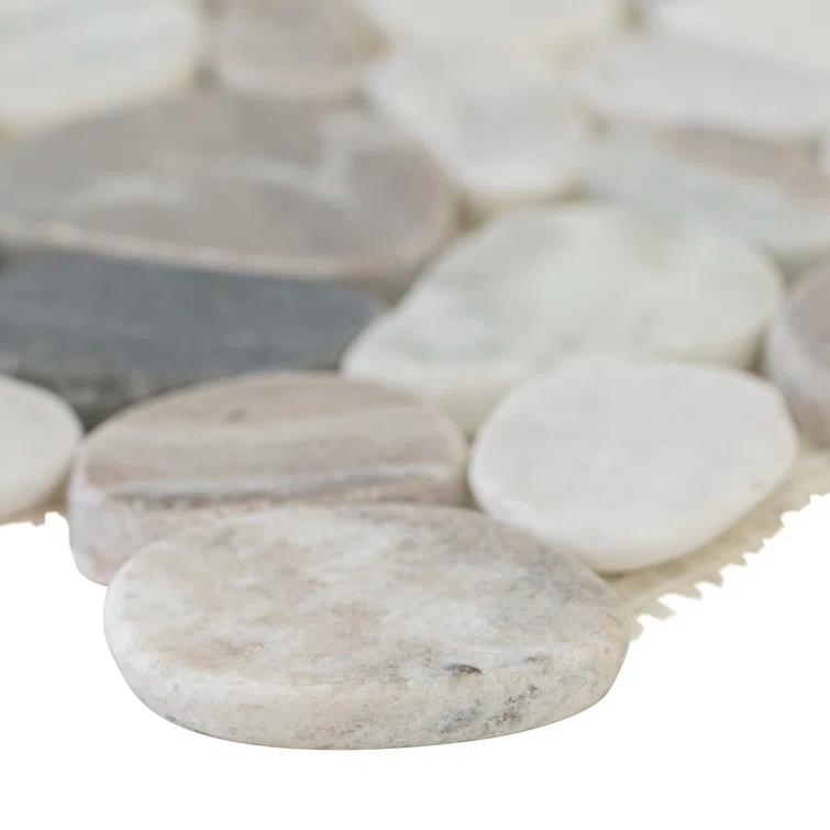 Ackland 12" x 12" Natural Stone Pebbles/Rocks Mosaic Floor & Wall Tile