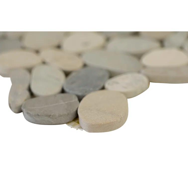 Ackland 12" x 12" Natural Stone Pebbles/Rocks Mosaic Floor & Wall Tile