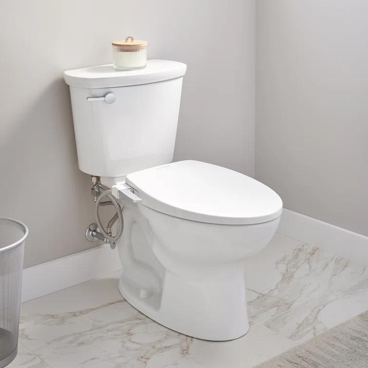 AquaWash Elongated Toilet Seat Bidet