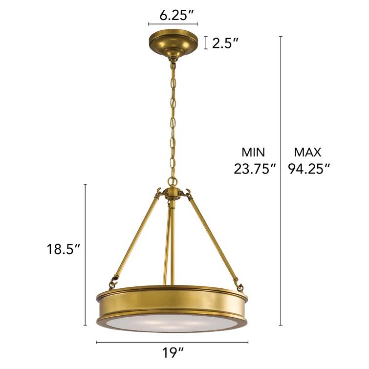 Minka Lavery Harbour Point 19" Wide Liberty Gold Pendant Light