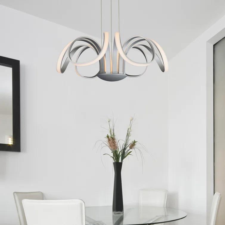Capella Flower 30" Integrated LED ETL Certified Chandelier Height Adjustable Pendant