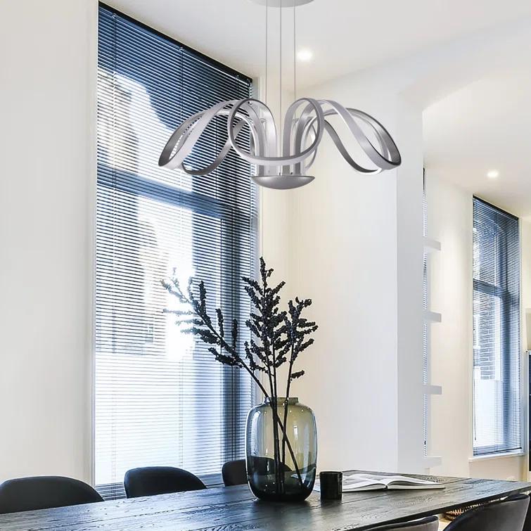 Capella Flower 30" Integrated LED ETL Certified Chandelier Height Adjustable Pendant