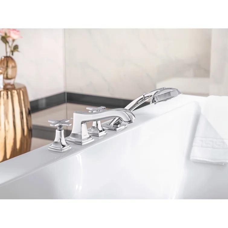 Hansgrohe Metropol Classic 4-Hole Roman Tub Set Trim with 1.8 GPM Handshower Trim Set Only