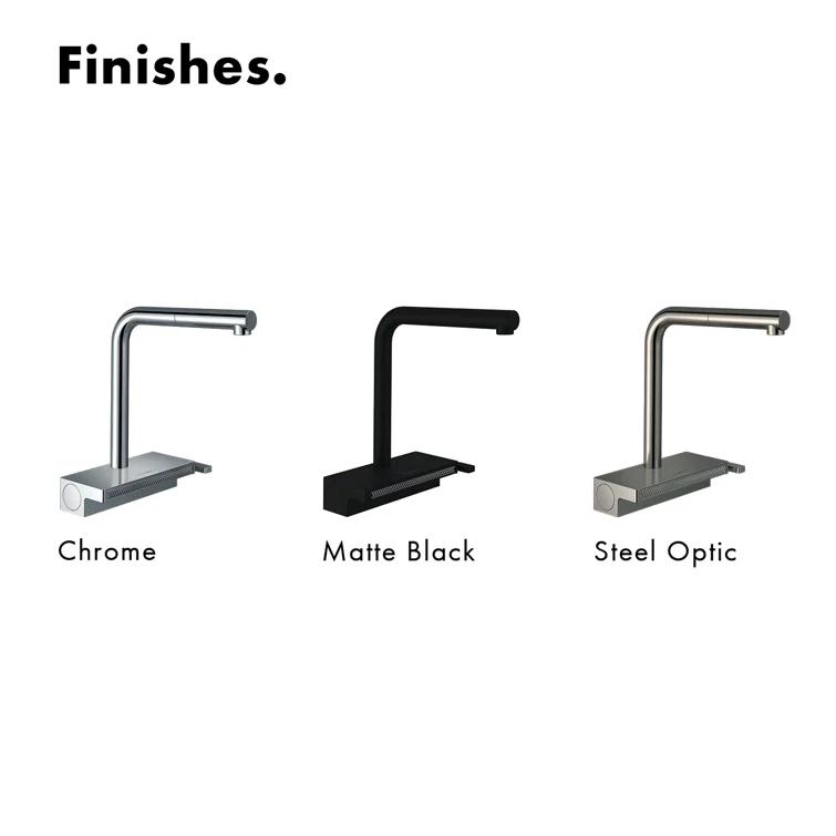 Aquno Select Kitchen Faucet with L-Shape 2-Spray Pull-Out Spout, 1.75