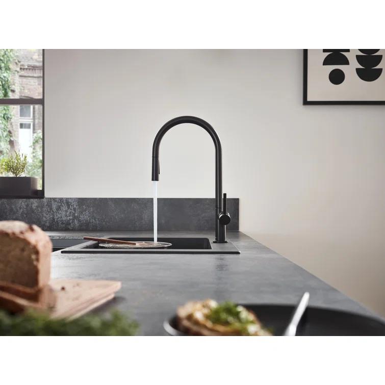 hansgrohe Talis N HighArc Kitchen Faucet, O-Style 2-Spray Pull-Down, 1.75 GPM
