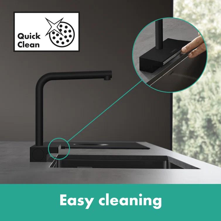 Aquno Select Kitchen Faucet with L-Shape 2-Spray Pull-Out Spout, 1.75