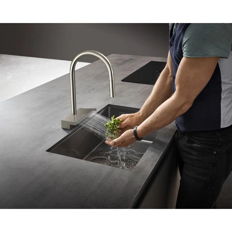 Aquno Select 3-Spray Kitchen Faucet with Pull-Down Spout, 1.75